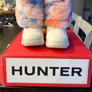 Hunter Kids Boots with Colorful Fur